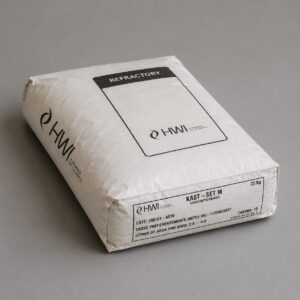 Saco de concreto refractario KAST SET M de 25 kg para hornos industriales.